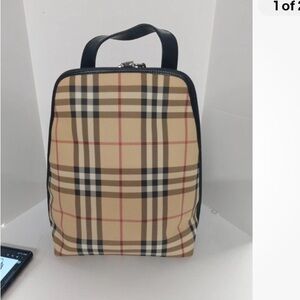 Authentic Classic BurberryCheck Backpack - Beige Plaid